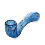 Glass Pipe Red Eye Glass Winter Wonderland  Sherlock  W/Ash Catcher  Mouthpiece 5.5"