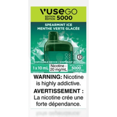 Vaping Supplies - Vuse GO 5000 Disposable Spearmint Ice - Vuse