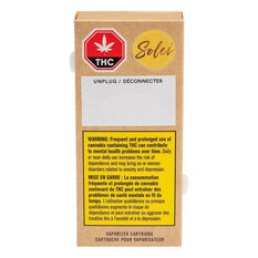Extracts Inhaled - MB - Solei Unplug 510 THC Vape Cartridge  - Format: - Solei