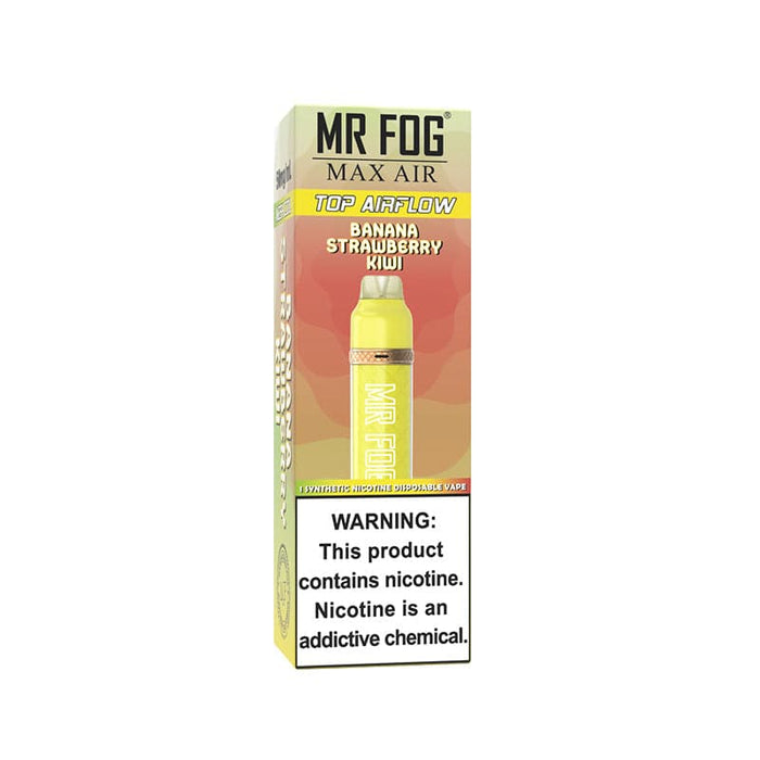 RTL - Mr Fog Max Air Disposable Vape Banana Strawberry Kiwi 2500 Puffs - Mr Fog