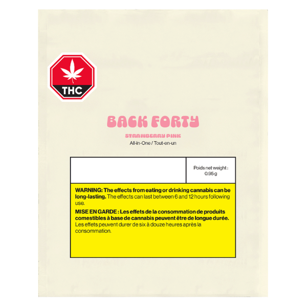 Extracts Inhaled - SK - Back Forty Strawberry Pink THC Disposable Vape - Format: - Back Forty