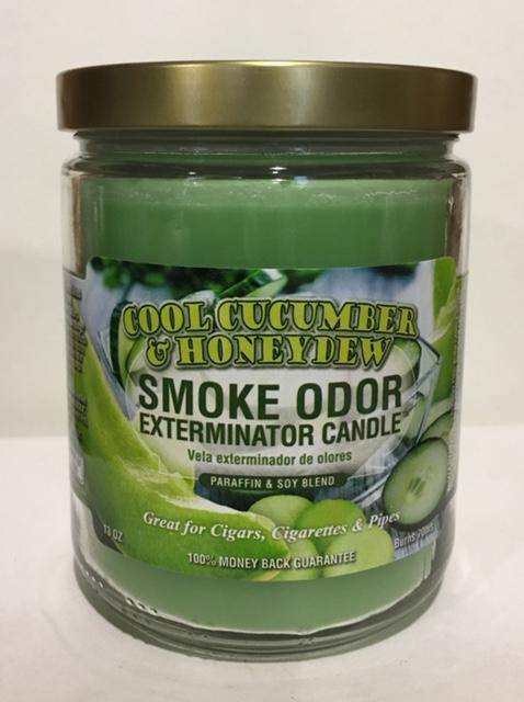 Smoke Odor Candle 13oz Cool Cucumber and Honeydew - Smoke Odor