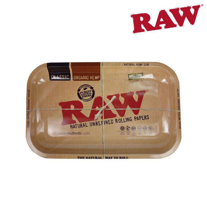 Rolling Tray RAW Metal Small 13.6" x 7" x 0.8" - Raw