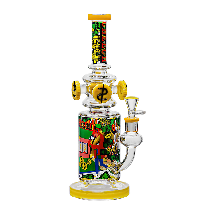 Glass Bong Cheech Glass Lets Gamble Design 13" - Cheech Glass