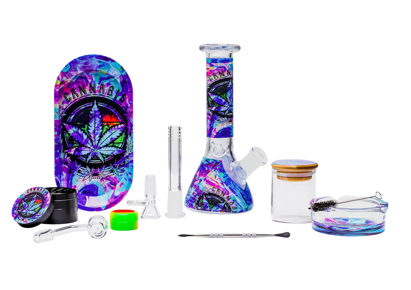 Glass Bong OG All In One Smoking Set Cannabis Design - OG Glass