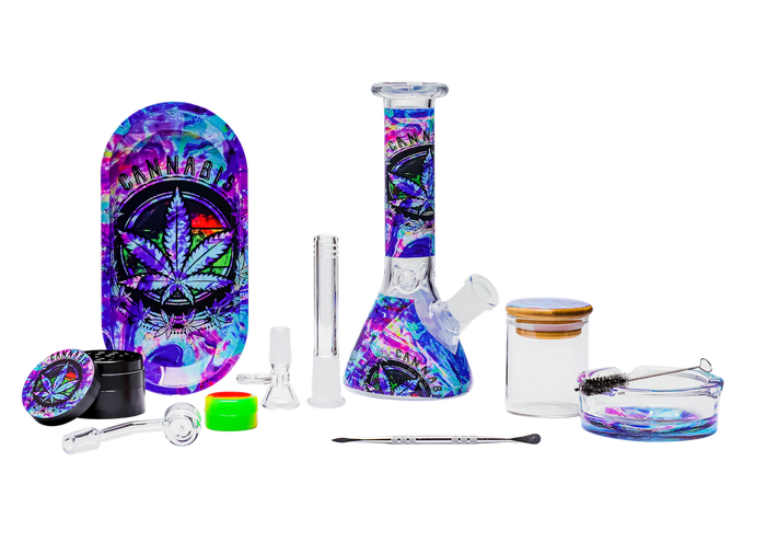 Glass Bong OG All In One Smoking Set Cannabis Design - OG Glass
