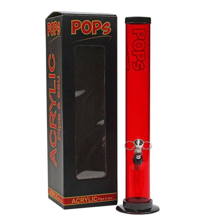 Acrylic Bong Pops 15" Straight - Pops
