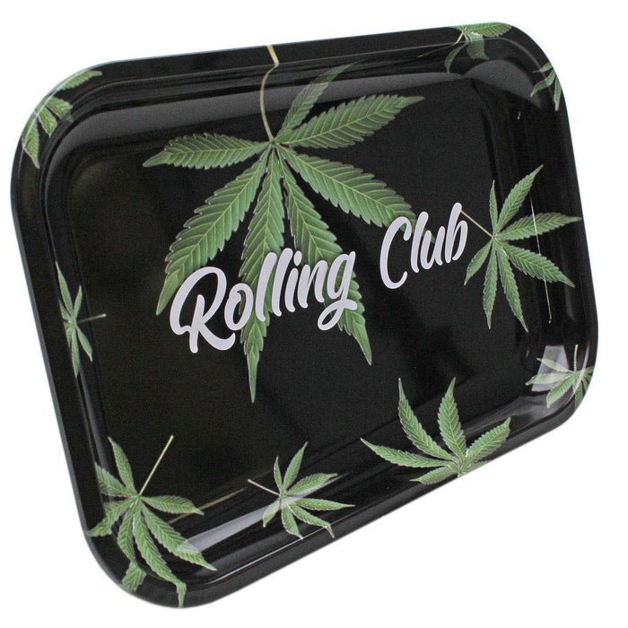 Rolling Club Metal Rolling Tray - Medium - Leaves - Rolling Club