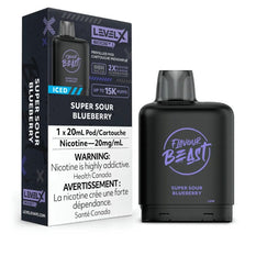 *EXCISED* RTL - Disposable Vape Flavour Beast Level X Boost Pod Super Sour Blueberry Iced 20ml - Flavour Beast