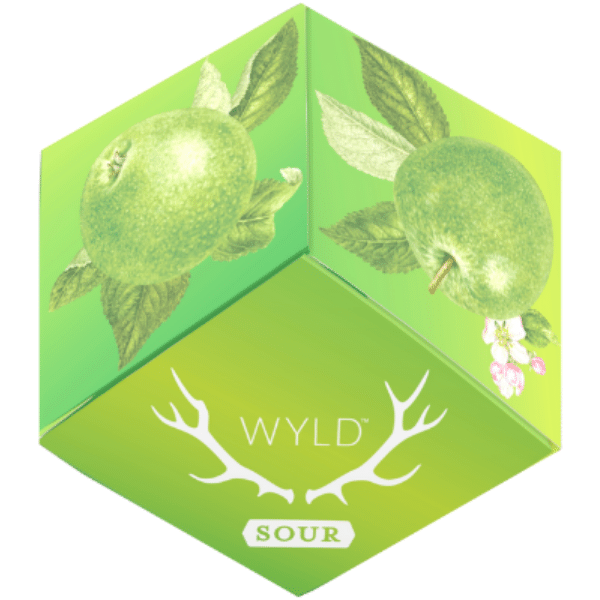 Edibles Solids - MB - WYLD Real Fruit Sour Apple THC Gummies - Format: - WYLD