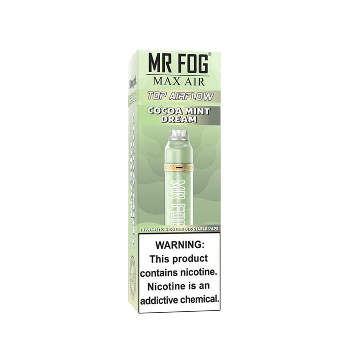 RTL - Mr Fog Max Air Disposable Vape Cocoa Mint Dream 2500 Puffs - Mr Fog