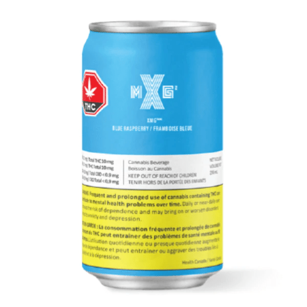 Edibles Non-Solids - MB - XMG Blue Raspberry Sparkling THC Beverage - Format: - XMG
