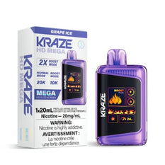 *EXCISED* RTL - Disposable Vape Kraze HD Mega 20k Puff Grape Ice