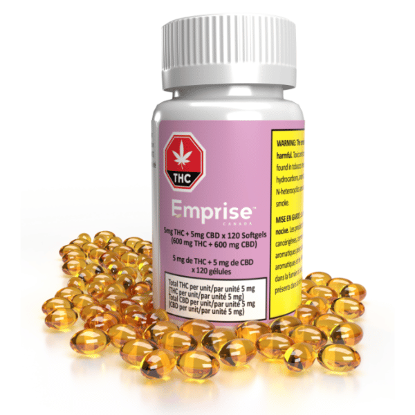 Extracts Ingested - SK - Emprise Canada 5-5 THC-CBD Oil Gelcaps - Format: - Emprise Canada