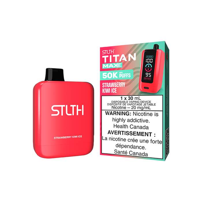 Federal *EXCISED* RTL - Disposable Vape STLTH Titan Max 50K Strawberry Kiwi Ice