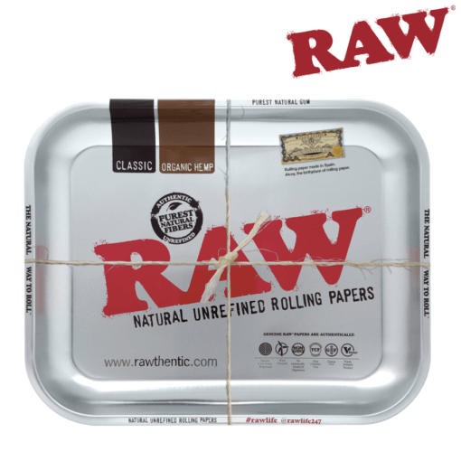 Raw Steel Rolling Tray Large 13.6" x 11" x 1.2" - Raw