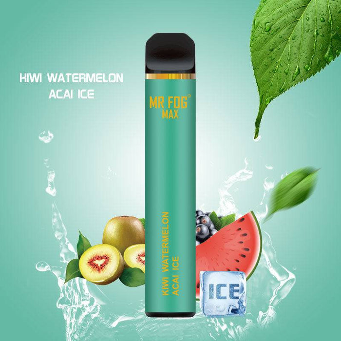 *EXCISED* RTL - Mr Fog Max 1000 Disposable Vape Kiwi Watermelon Acai Ice - Mr Fog