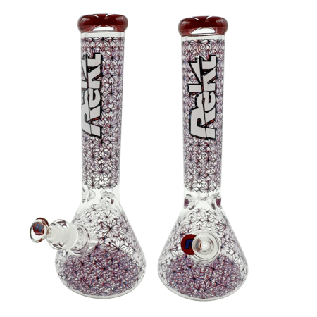 Glass Bong Rekt 9mm 3D Floral 14