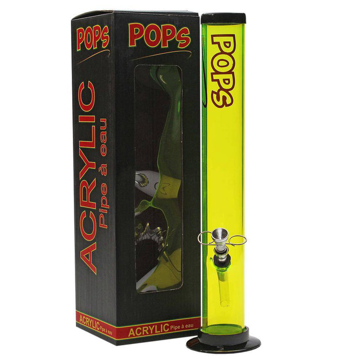 Acrylic Bong Pops 15" Straight - Pops