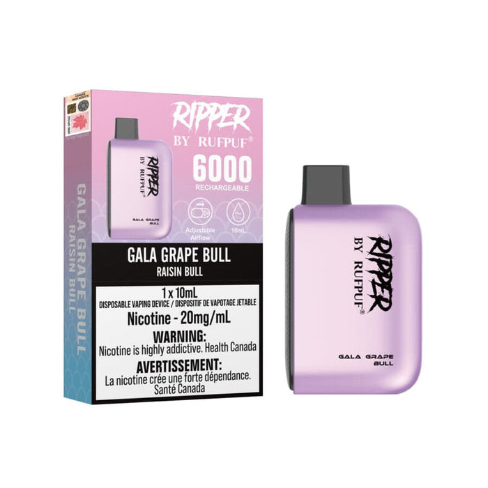 *EXCISED* RTL - Disposable Rufpuf Ripper 6000 Gala Grape Bull - RufPuf