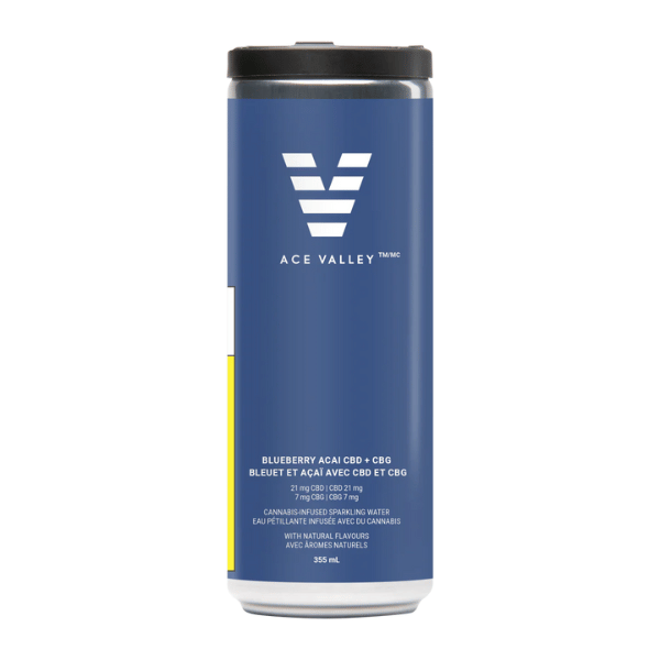 Edibles Non-Solids - SK - Ace Vally Blueberry Acai 3-1 CBD-CBG Sparkling Water Beverage - Format: - Ace Valley