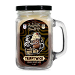 Candle Beamer TrippyWick Series F*#k3d Up Root Beer Large Glass Mason Jar 12oz - Beamer
