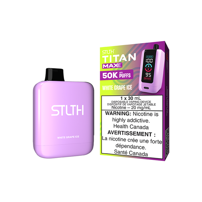 Federal *EXCISED* RTL - Disposable Vape STLTH Titan Max 50K White Grape Ice