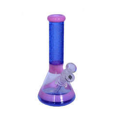 Glass Bong Karma 9" Beaker Pink and Blue Sandblasted - Karma