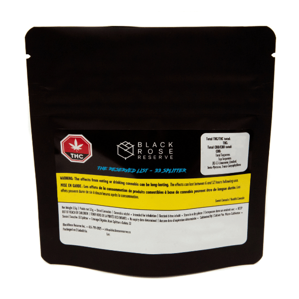 Dried Cannabis - MB - Black Rose Reserve The Reserved List Flower - Format: - Black Rose Reserve