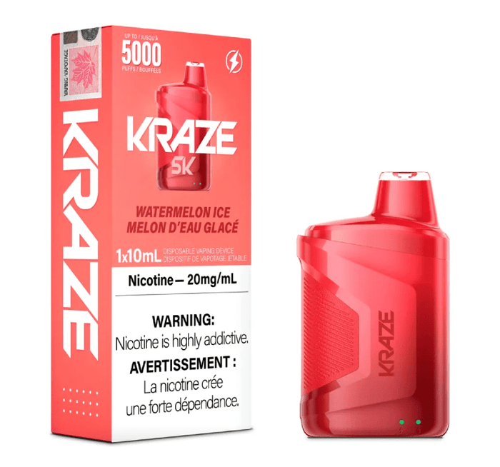 *EXCISED* RTL - Kraze 5000 Disposable Vape 5000 Puff Watermelon Iced - Kraze