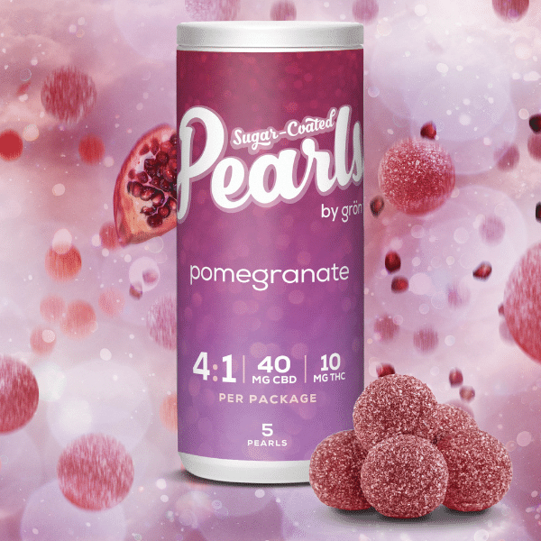 Edibles Solids - MB - Pearls by GRON Pomegranate 1-4 THC-CBD Gummies - Format: - Pearls by GRON