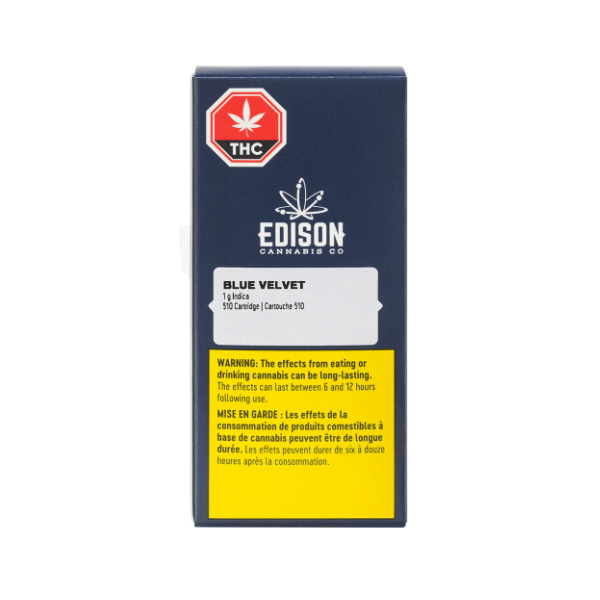 Extracts inhaled - MB - Edison Blue Velvet THC 510 Vape Cartridge - Format: - Edison