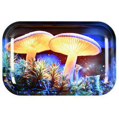 Pulsar Metal Rolling Tray - Medium - Mystical Mushroom - Pulsar