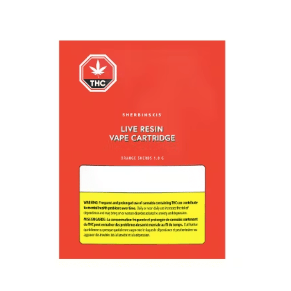 Extracts Inhaled - SK - Sherbinskis Orange Sherbs Live Resin THC 510 Vape Cartridge - Format: - Sherbinskis