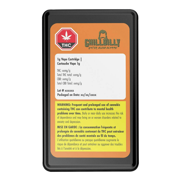 Extracts Inhaled - SK - Chillbilly Gator Blood Blammo THC 510 Vape Cartridge - Format: