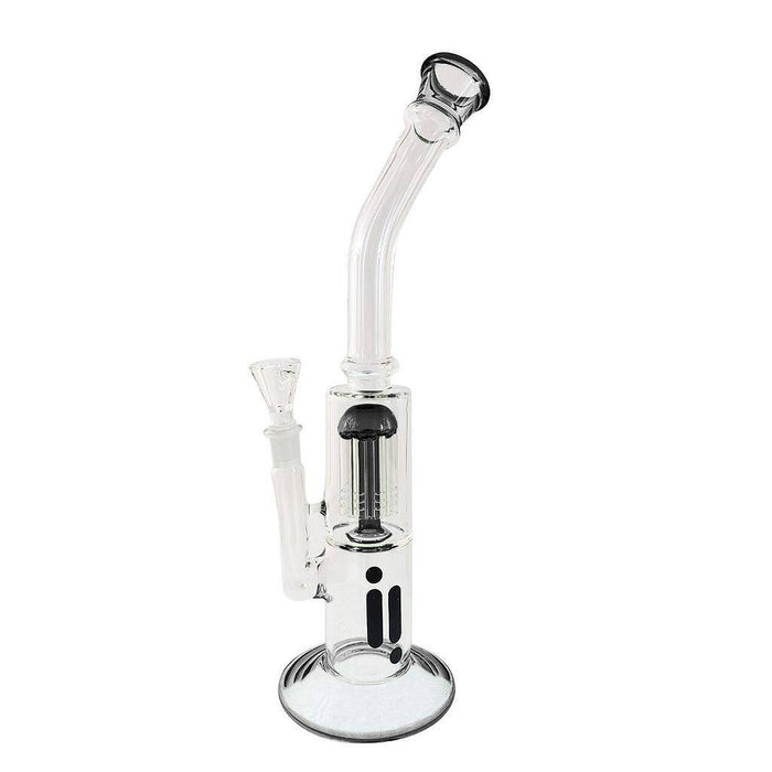 Glass Bong - 14" Bent Neck Tree Perk - Infyniti