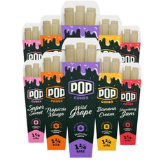 RTL - Pre Rolled Cones Pop Unbleached 1.25 Assorted Flavor 6 Per Pack - Pop Cones