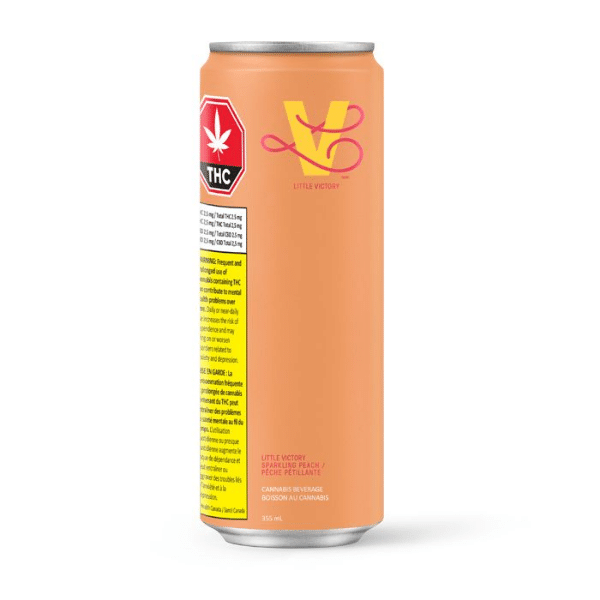 Edibles Non-Solids - SK - Little Victory Sparkling Peach 1-1 THC-CBD 2.5mg Beverage - Format: - Little Victory