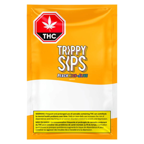 Extracts Inhaled - MB - Trippy Sips Peach High-Alive Gulps THC-CBD-CBG Disposable Vape - Format: