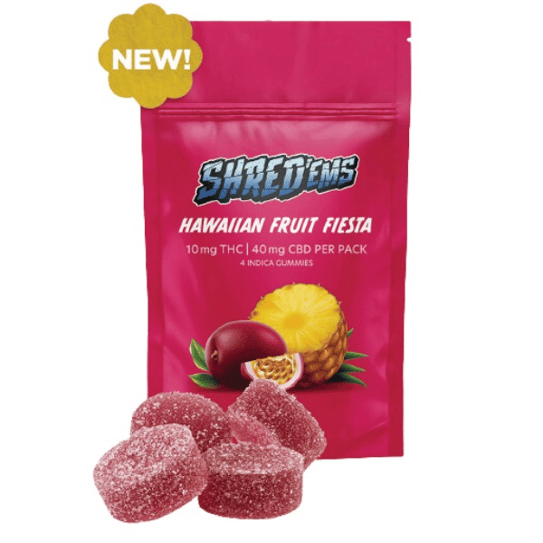 Edibles Solids - MB - Shred'Ems Hawaiian Fruit Fiesta 1-4 THC-CBD Gummies - Format: - Shred'Ems