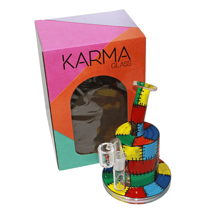 Glass Dab Rig Karma 6" Patches Design Inline - Karma
