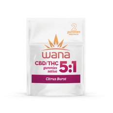 Edibles Solids - MB - Wana Classic Citrus Burst Sativa 1-5 THC-CBD Gummies - Format: - Wana