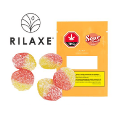 Edibles Solids - SK - Rilaxe Sour Peach 1-1 THC-CBD Gummies - Format: - Rilaxe