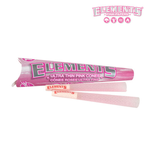 RTL - Pre Rolled Cones Elements 1.25 Pink 6 Per Pack - Elements