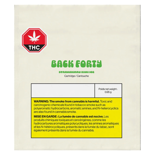 Extracts Inhaled - MB - Back Forty Strawberry Kiwi Ice THC 510 Vape Cartridge - Format: