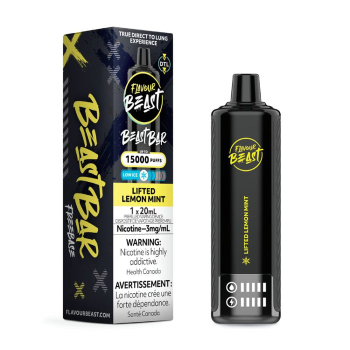 Federal *EXCISED* RTL - Disposable Vape Flavour Beast Beast Bar 15K Disposable Lifted Lemon Mint Low Ice