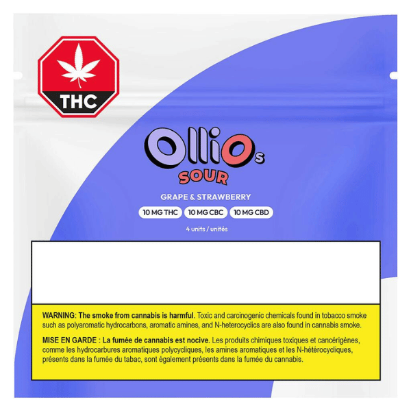 Edibles Solids - MB - Olli O'S Grape & Strawberry 1-1-1 THC-CBC-CBD Gummies - Format: - Olli