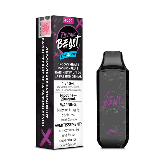 *EXCISED* RTL - Flavour Beast Flow Disposable Vape Rechargeable Groovy Grape Passionfruit Iced Iced - Flavour Beast