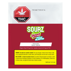Edibles Solids - MB - Sourz By Spinach Fully Blasted Cherry Lime THC Gummies - Format: - Sourz by Spinach
