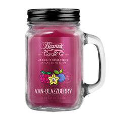 Candle Beamer Aromatic Home Series Van-Blazzberry Large Glass Mason Jar 12oz - Beamer